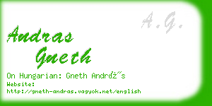 andras gneth business card